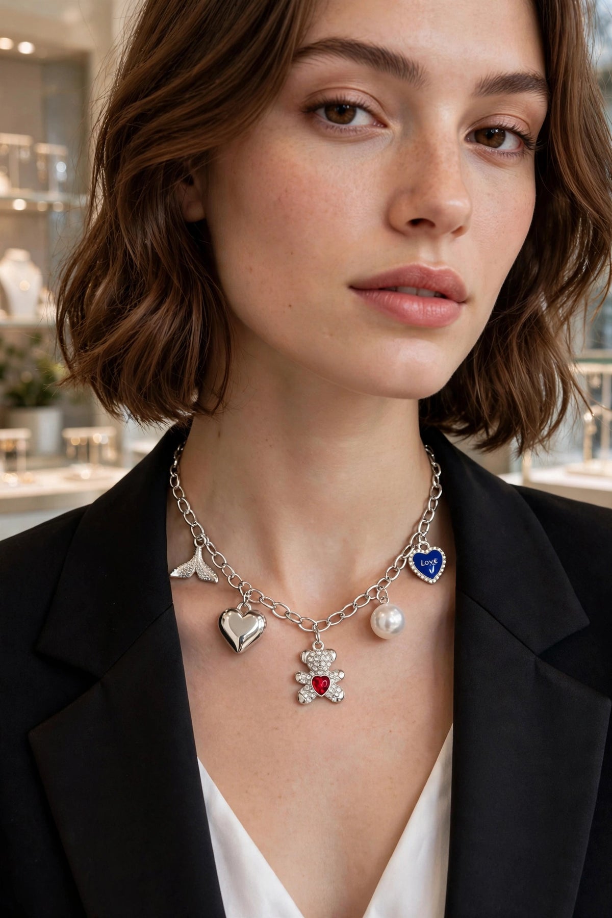 Collana Teddy con cuore