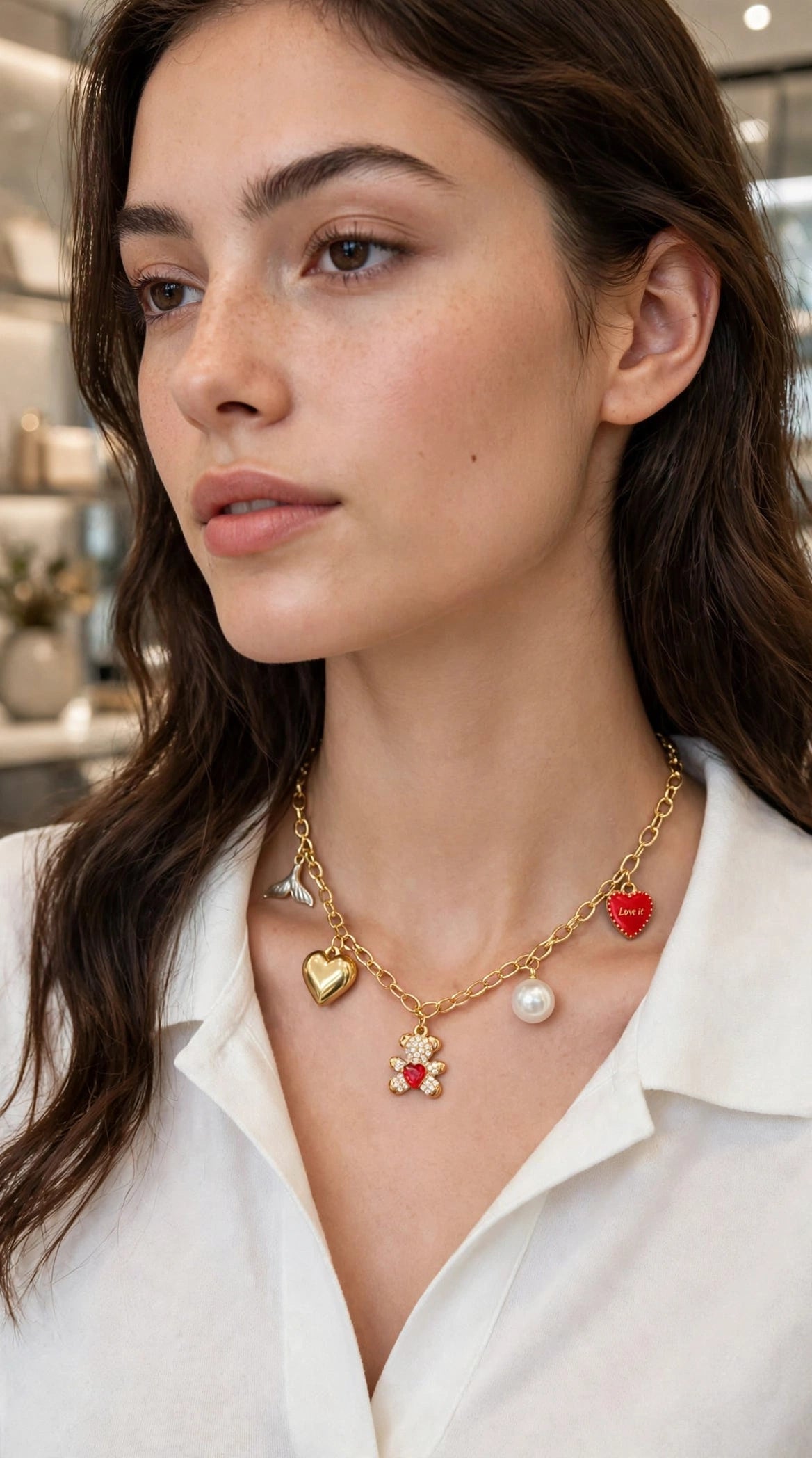 Collana Teddy con cuore