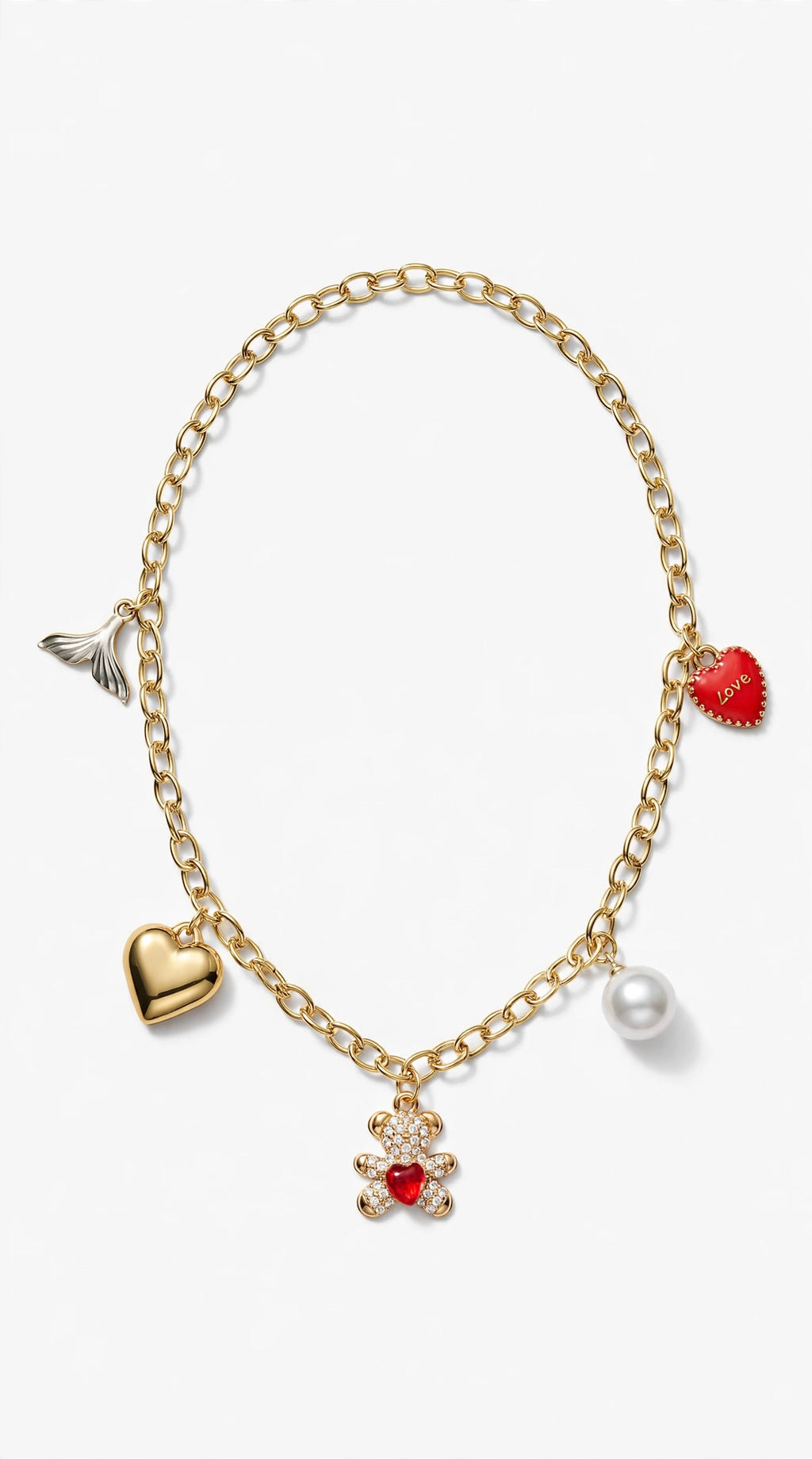 Collana Teddy con cuore