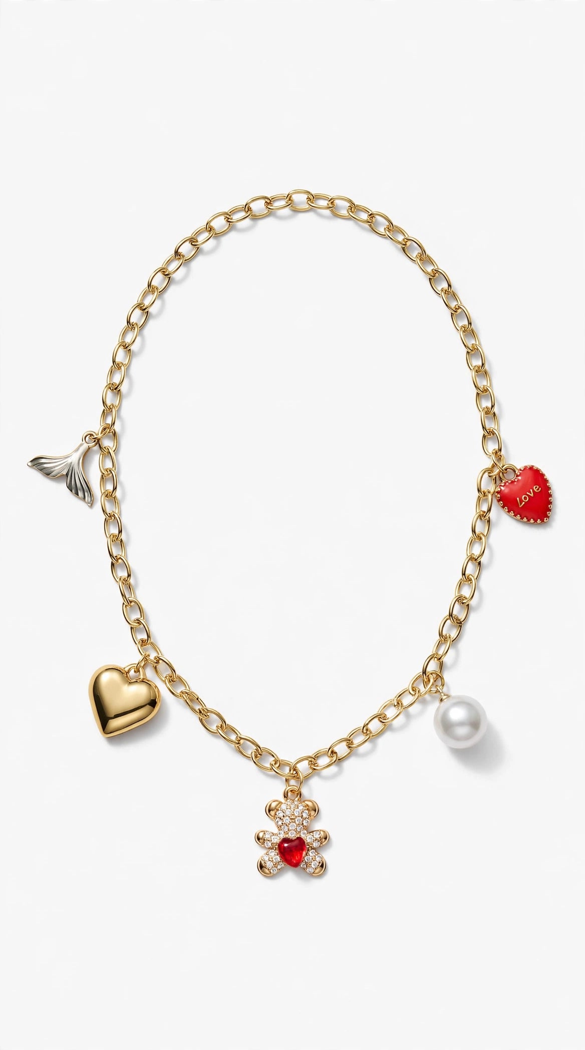 Collana Teddy con cuore